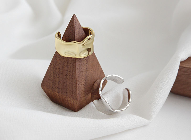 European and American fashion ring new irregular concave open ringpicture19