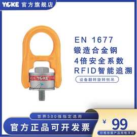 YOKE  原厂直销 8-203 带钢垫圈安全旋转吊环螺丝吊钩强力