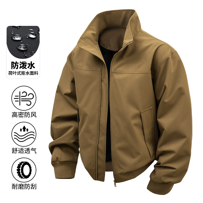 Spring and Autumn New cleanfit Vintage Collar Loose Jacket Coat Men's American Style High Street Bomber Jacket