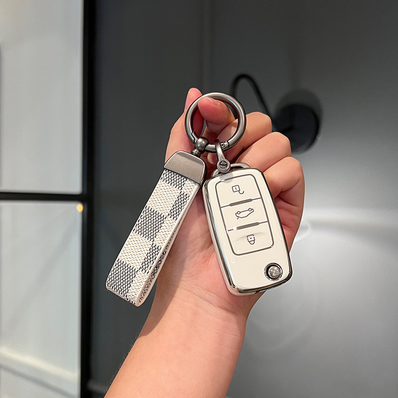 우유 흰색 실버 가장자리 + 흰색 격자 무늬 로프