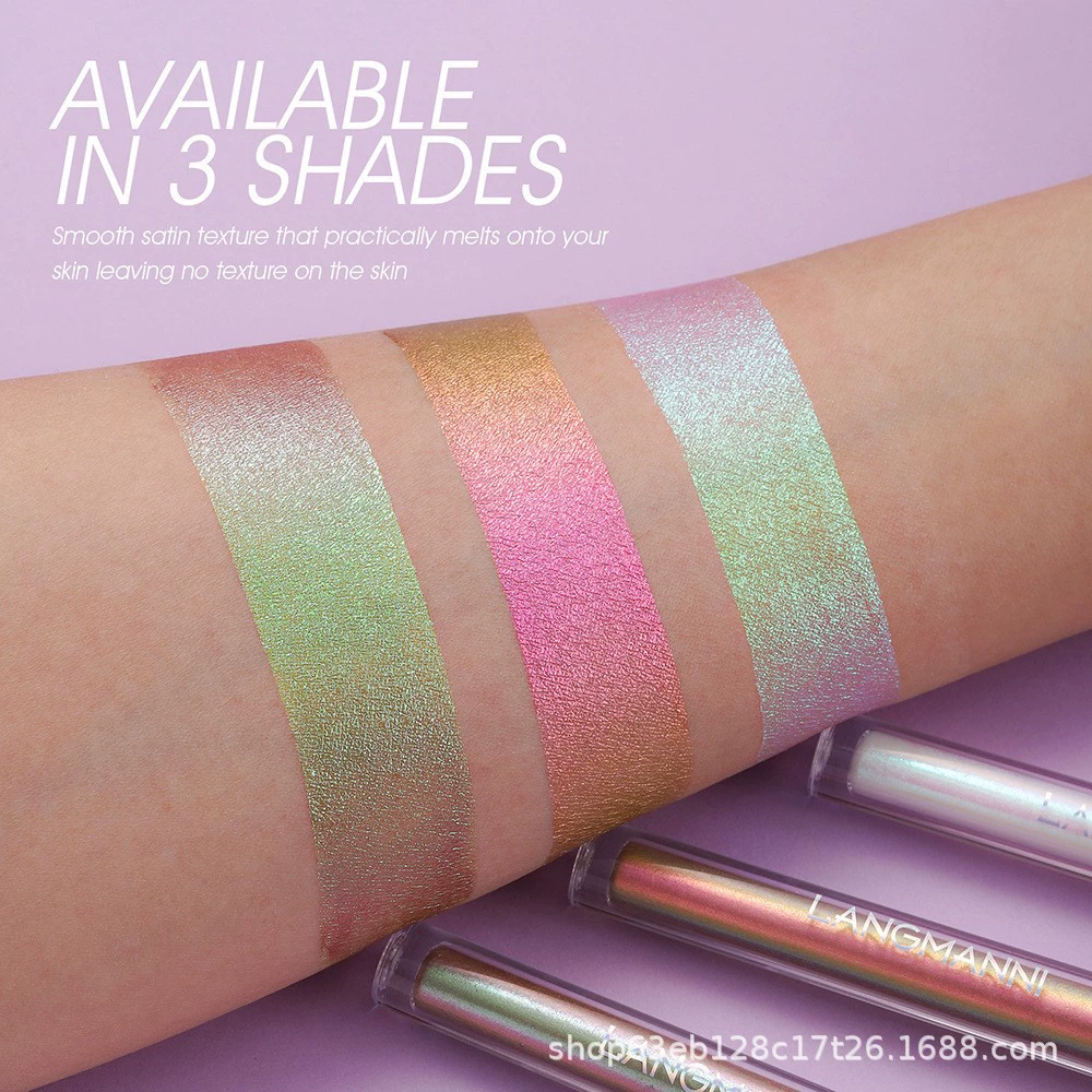 Кросс-border посвященный LANGMANINI Discus Dragon Dragon Eye Shadow Three -цвет Diamond Сияющая тени для век Светлая одинарная одинарная ветка