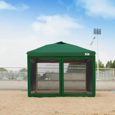 Avtomobil dam çadırları gauze cloth breathable awning - 33-tent-with-gauze-dark-green-6