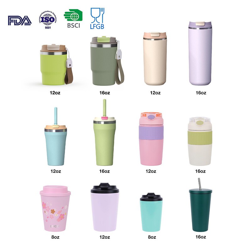 Amazon Cross-Border High-Looking New 12Oz16Oz Stainless Steel Vacuum Insulated Coffee Cup Travel Car Cup