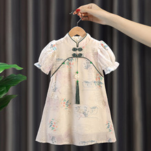 高品质送吊坠女童江南水乡汉服旗袍2023夏季新品古风超仙民族风