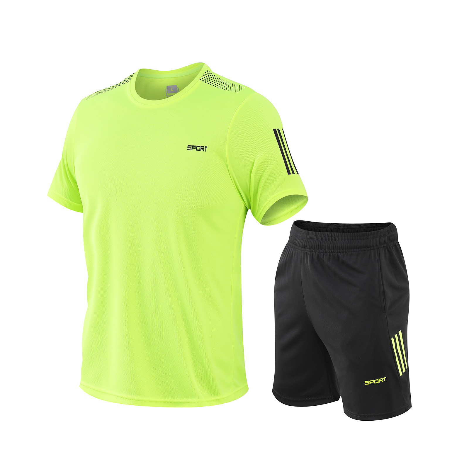 Verano nuevo traje de entrenamiento de manga corta de secado rápido para hombres y mujeres traje de correr deportivo casual camiseta de fitness transpirable