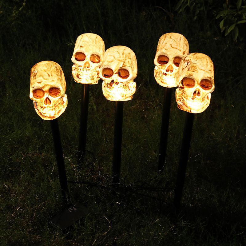 Halloween jardín al aire libre impermeable decoración de lámparas LED calabaza fantasma solar enchufe decoración de Halloween