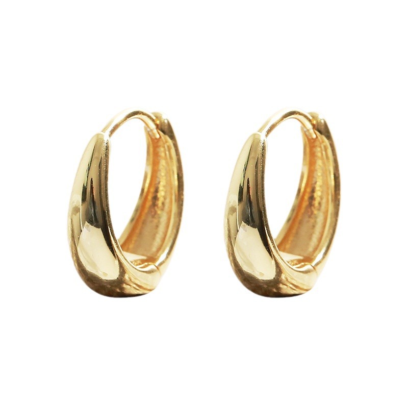 S925 aguja de plata personalizada círculo pendientes mujer Corea del Sur temperamento nicho diseño sentido círculo red círculo rojo pendientes