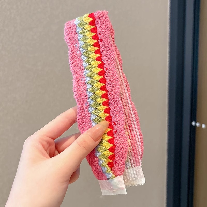 2025 nuevos niños velcro bandas de cabello accesorios de cabello acabado artefacto de cabello de verano para niñas frangeas adornadas correa de cabello