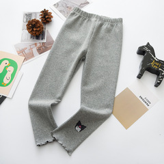 Spring Girls Leggings 2024 New Spring Style Medium and Small Children's Pants Slim Fit Versatile Ins Cross-border Cartoon Print