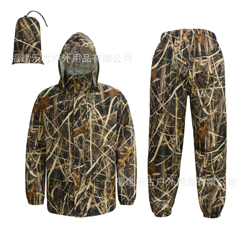 Raincoat suit wholesale hunting rainstorms outdoor riding fishing reflective split type light raincoat rain pants split type