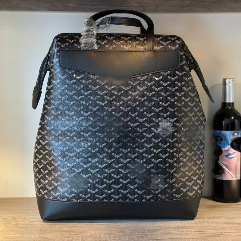 Goyard houndstooth pattern backpack for men and women, suitable for commuting and casual use, large-capacity handbag and shoulder bag