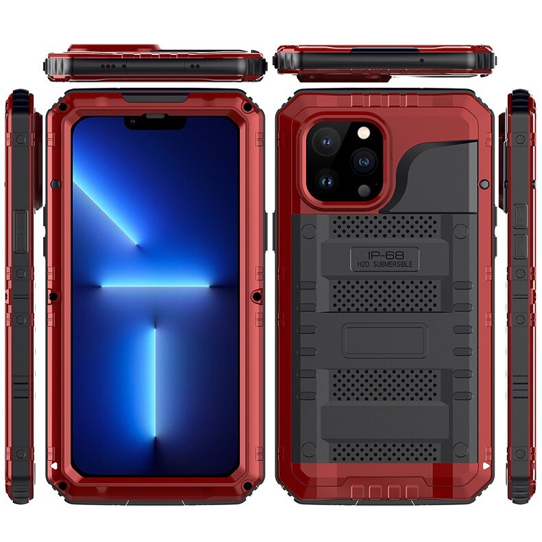 適用戦狼アップルiPhone 12pro全包i 13pro Max金属三四防潜水携帯ケースカバー|undefined