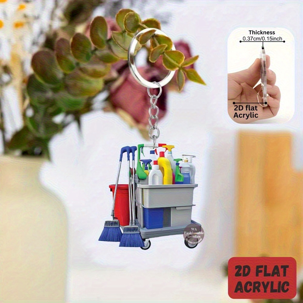 跨境圣诞节促销小礼物钥匙扣挂件卡通亚克力汽车挂饰