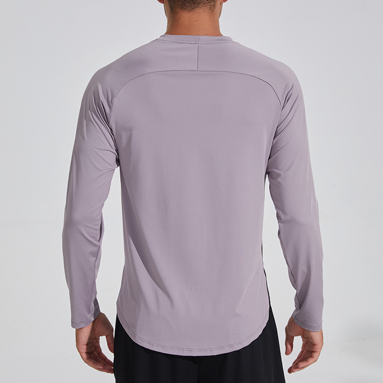 Dijia ropa de secado rápido para hombres de otoño correr camiseta de manga larga fitness entrenamiento de montaña sudor camiseta deportiva