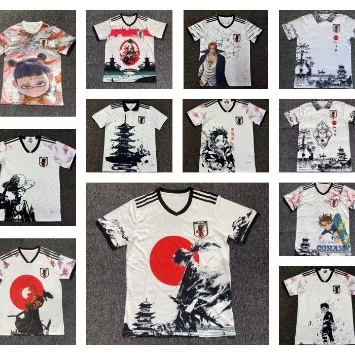 National Team Japanese Anime Dragon Ball One Piece Luffy Saiyan Dragon Ball Co-Branded Jersey Football Shirt National Team Japanese Anime Dragon Ball One Piece Luffy Saiyan Dragon Ball Co-Branded Jersey Football Shirt