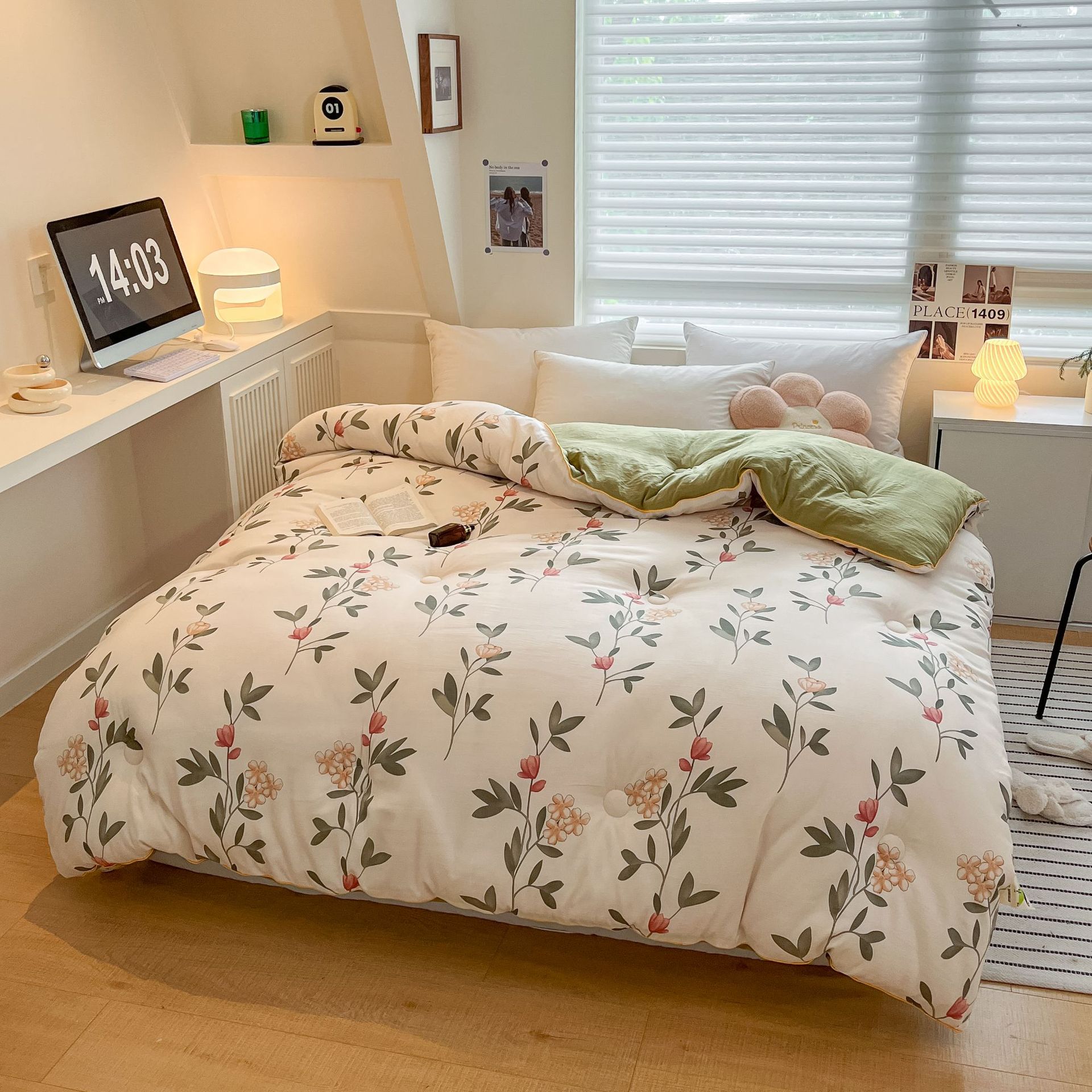 Double-layer yarn cotton and linen soybean fiber quilt thickened winter quilt spring and autumn quilt quilt core wholesale group purchase summer cool quilt
