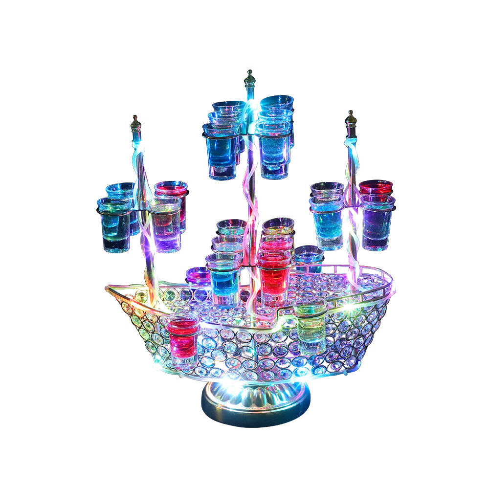 Zuoshang nueva vela de emisión de luz estante de cóctel de emisión de luz creativa Barra de LED KTV espíritus taza de la bala titular