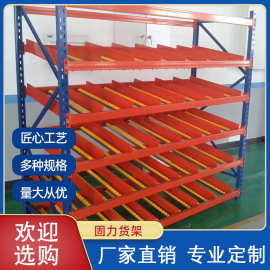 货架 流利条货架  滑移滚筒式货架 仓库分拣流利架滚轮货