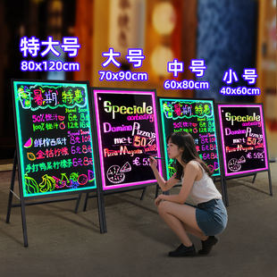 Led Fluorescent Board Advertising Board Display Board Digital Handwritten Blackboard Night Market Stall Shop Supermarket Light Box Billboard