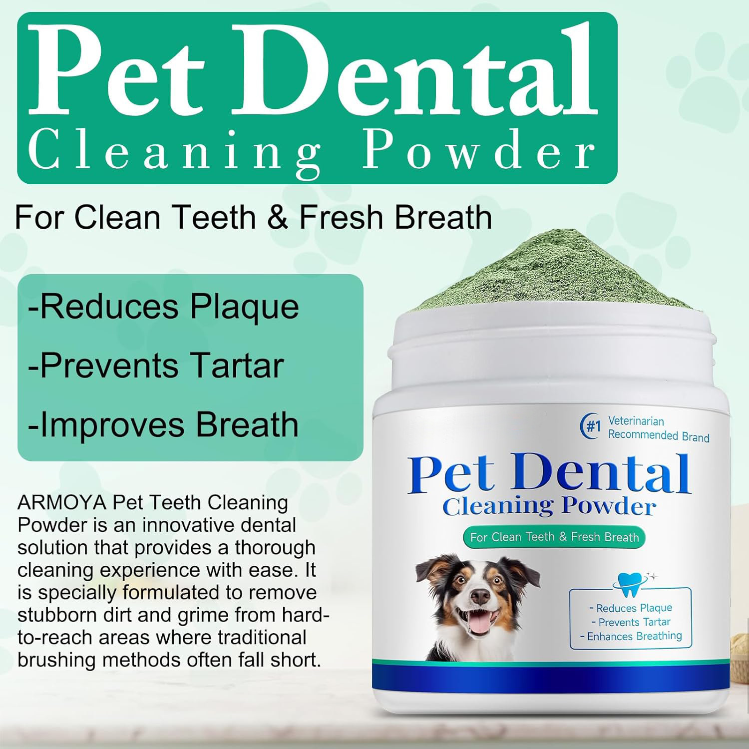 Порошок для чистки зубов домашних животных Pet Dental Cleaning Powder