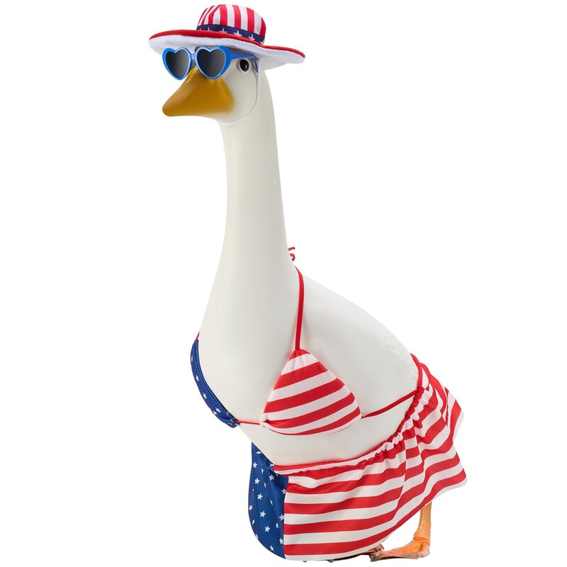 国境を越えたアメリカ独立日玄関ガチョウ服装花園おじさんサム祭りパーティー装飾服装道具|undefined