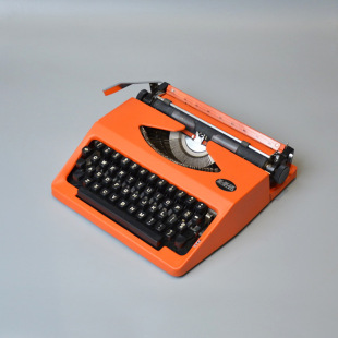 Hero Typewriter Full Metal Body Normal Use Orange Limited Edition Literary Retro Collection Second-Hand Items