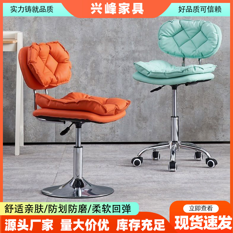 Adjustable Swivel Bar Stool Modern Simple Home Internet Celebrity Backrest Front Desk Chair Factory Wholesale Beauty Nail Stool