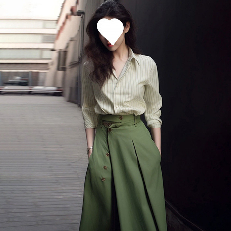 薄荷曼波风绿色女套装2025年新款多巴胺秋天小衫厅里厅气绝美上衣|undefined