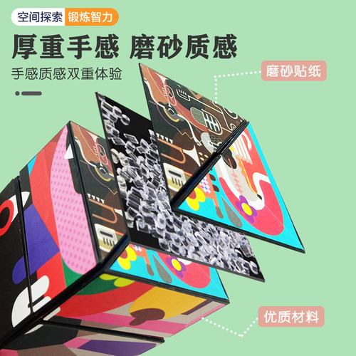 Cross-border same style three-dimensional ever-changing Rubik's Cube decompression toy geometric 3D infinite Rubik's Cube children's educational toy