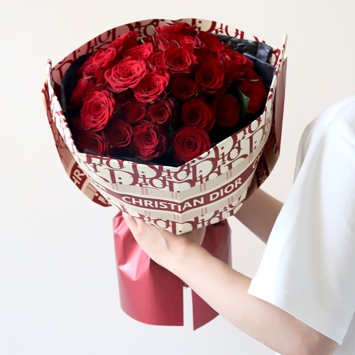 Light Luxury Brand Paper Flower Bouquet Gift Wrapping Paper Waterproof Flower Paper Double-Sided Large Size Florist Supplies Material