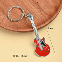 クロスボーダー新しいギターキーホルダークリエイティブ楽器ペンダント亜鉛合金 diy 学生スクールバッグバックパックペンダント卸売