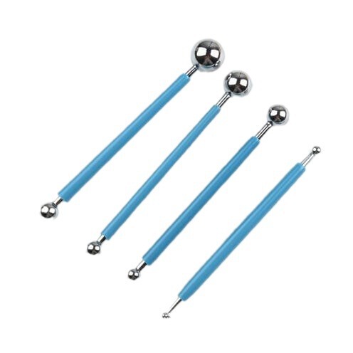 Pill stick, stainless steel ball mold 4-piece set, baking fondant cake decoration tools, clay making DIY