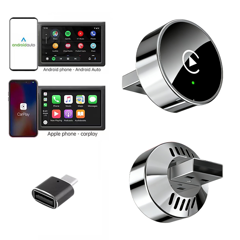 2026 New Wired-To-Wireless Carplay Box Android Two-In-One Adapter Car Connectivity Adapter