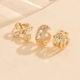 Cross-Border Good Goods Exquisite Bow Ear Bone Clip Gold Electroplated Copper Inlaid Zircon Earrings Non-Pierced Ear Clip Wholesale