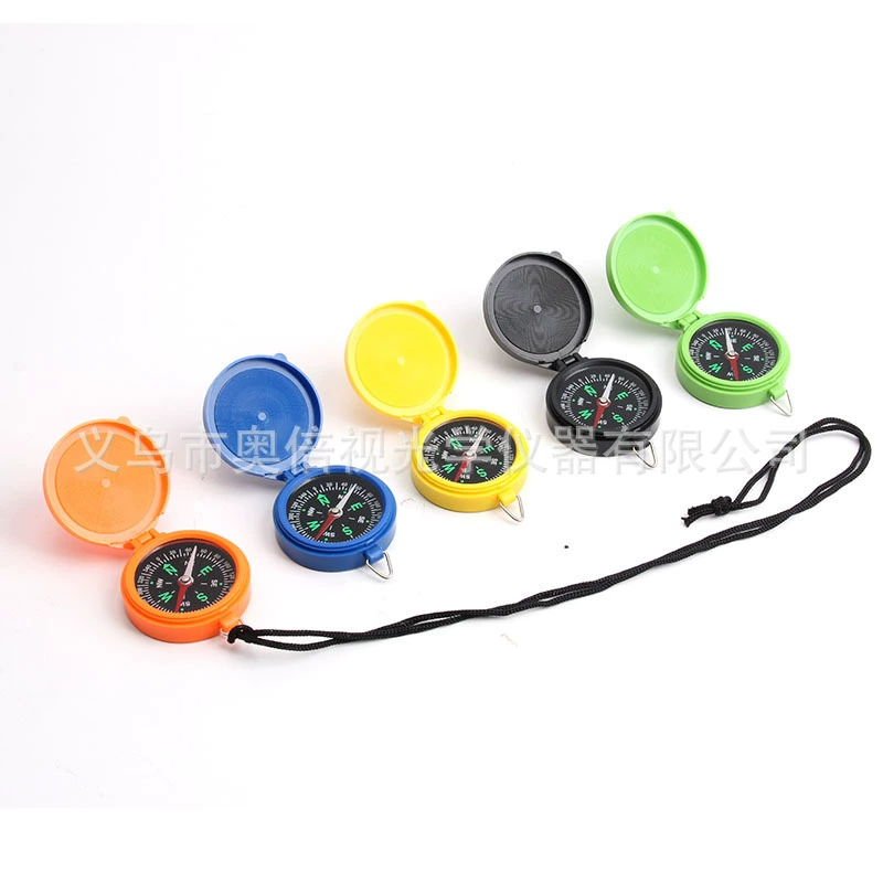 Открытый компас пластиковый водонепроницаемый многофункциональный портативный Северный игольчатый ремешок флип компас