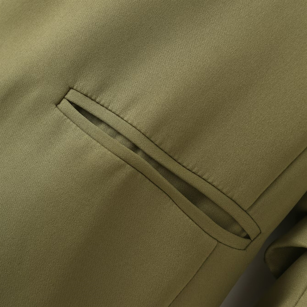 GraceChic Cross-Border Source PB&ZA Women's Clothing 2024 Autumn Winter New Solid Color Commuter Suit Set Casual Wide-Leg Pants_voghion.com