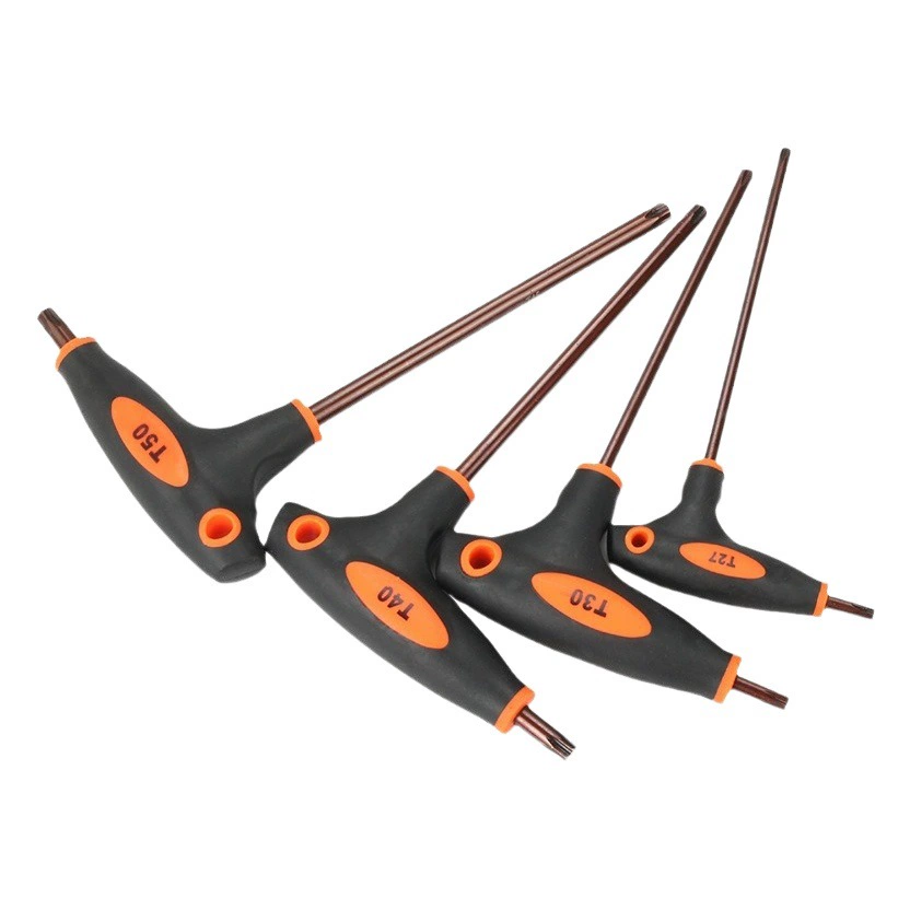 Шестигранный ключ Plum Blossom подходит T-образный шестигранный ключ одинарный узор среднее отверстие отвертка для риса отвертка