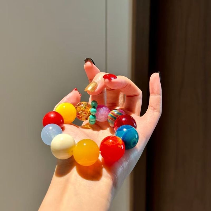 手作多巴胺糖果多宝串珠手串女生彩色转运甜美高级感手串|undefined