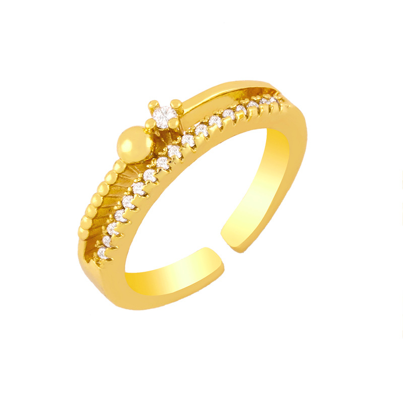 Fashion Key Lock Zircon Ring display picture 3