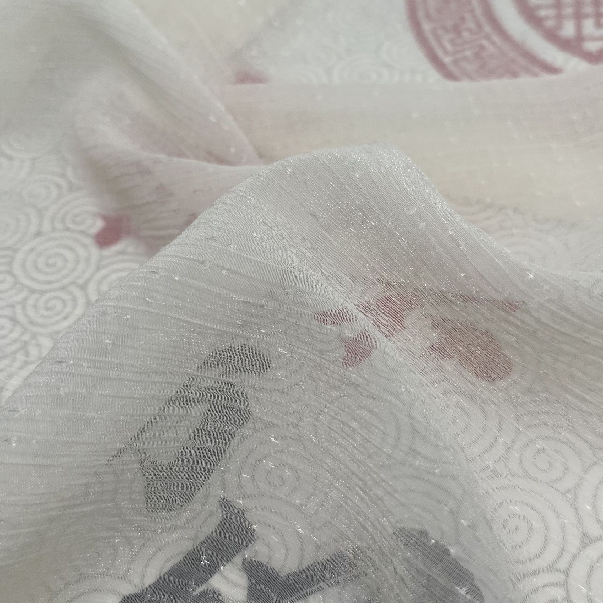 高級感星空感柔軟歐根紗面料大袖衫漢服閃光背景布網紗服裝布料