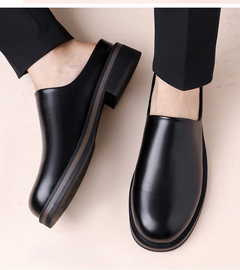 Dép sandal nam quai ngang kiểu lười xỏ chân, mặt giày bóng nhẹ, đế cao su êm chân — Z7123 màu đen, z7123 màu nâu chi tiết 16