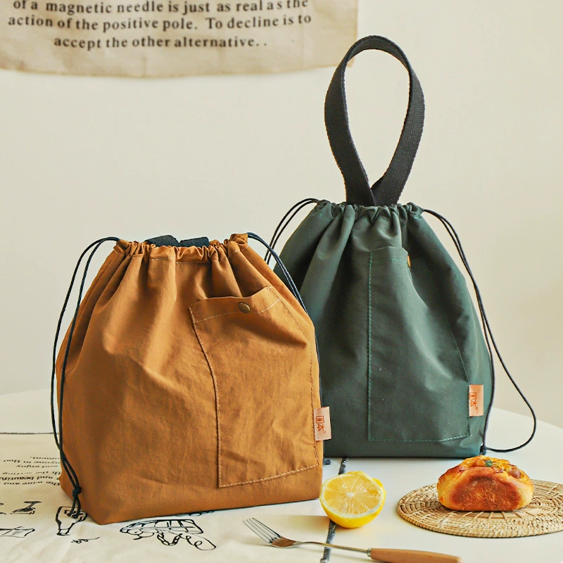 Nylon high quality waterproof handheld thermos to go out, lunch box bag for elementary school students, food bag
