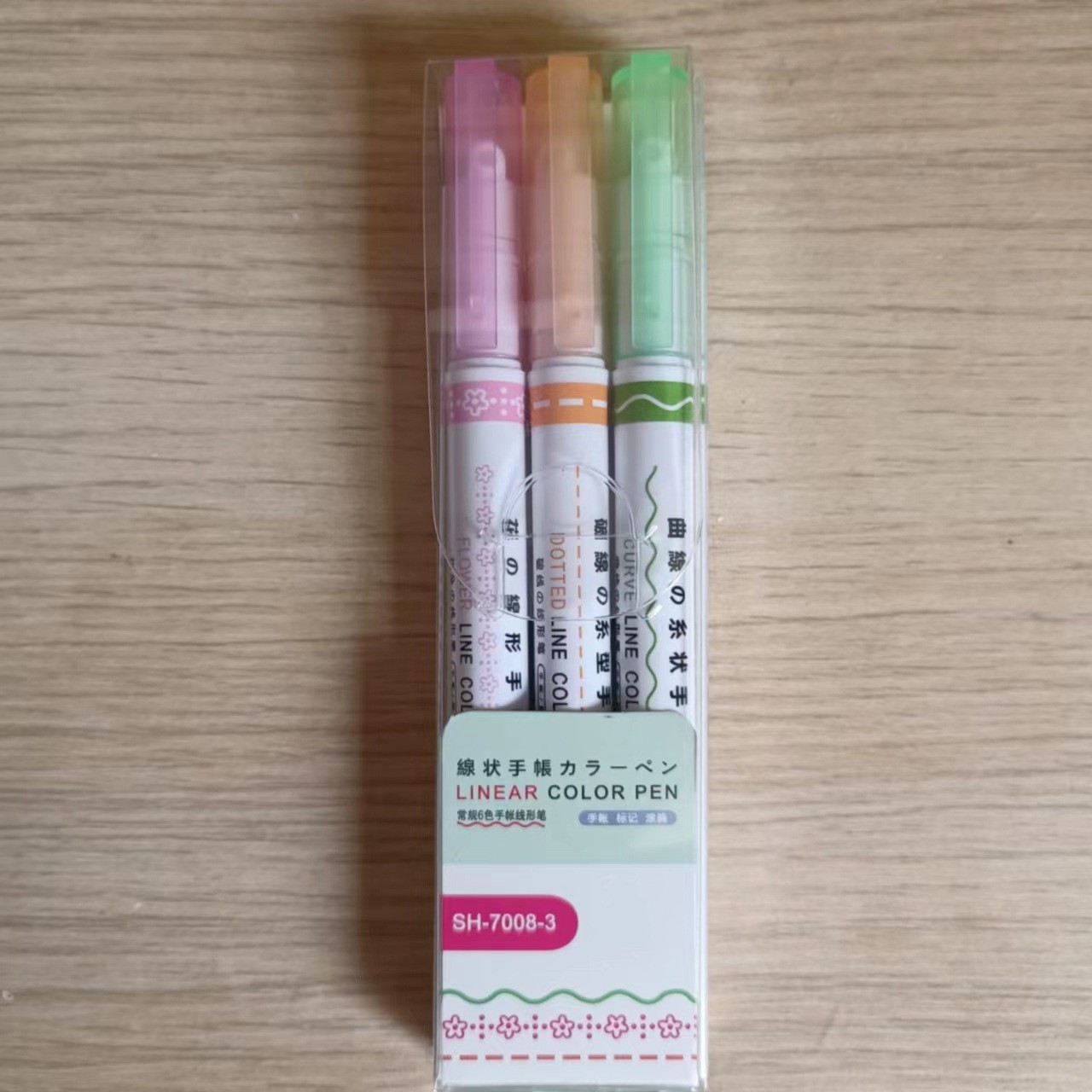 Flor/curva/línea punteada 3 Pack B