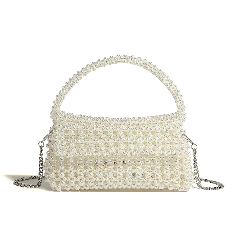 Stile francese nuovo a mano perla cava autunno e inverno luce lusso moda versatile nicchia spalla singola diagonale_voghion.com