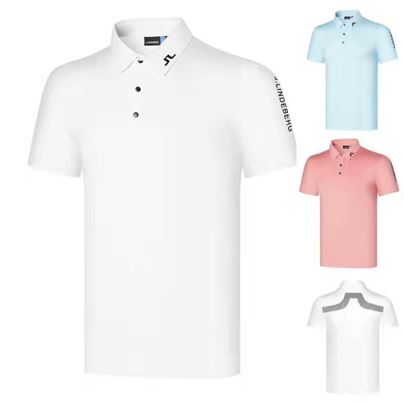 New Golf Men's Short-Sleeved Polo Shirt Fashionable Breathable Quick-Drying Sweat-Wicking Moisture-Absorbent Outdoor Sports Top