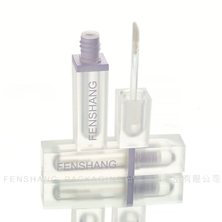 时尚简约方形带中圈喷砂哑面唇釉管唇彩管唇蜜管唇油瓶遮瑕液瓶