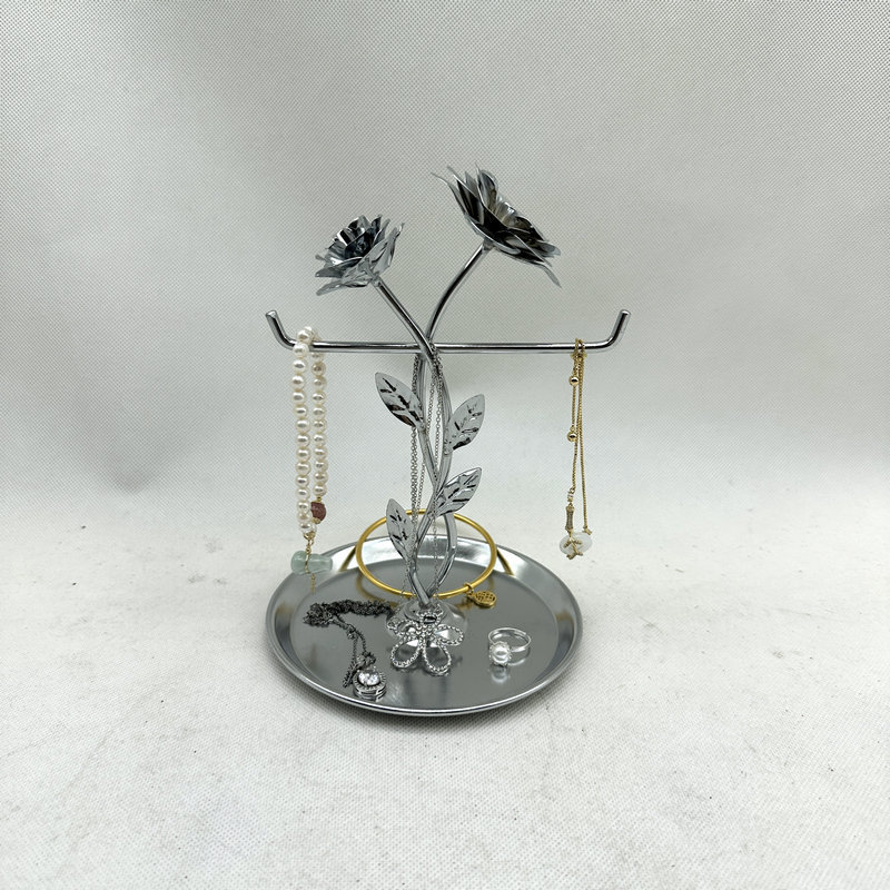 首饰展示架 山茶花珠宝展示架 蝴蝶项链架耳环收纳架 心形珠宝架