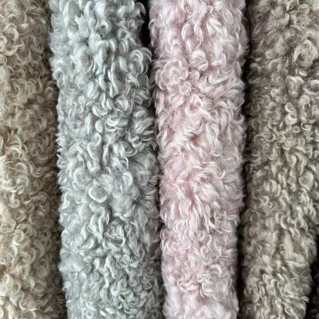 Tigrado Angora cordero de tejido de cachemira de Nueva Zelanda ropa juguetes tela de peluche