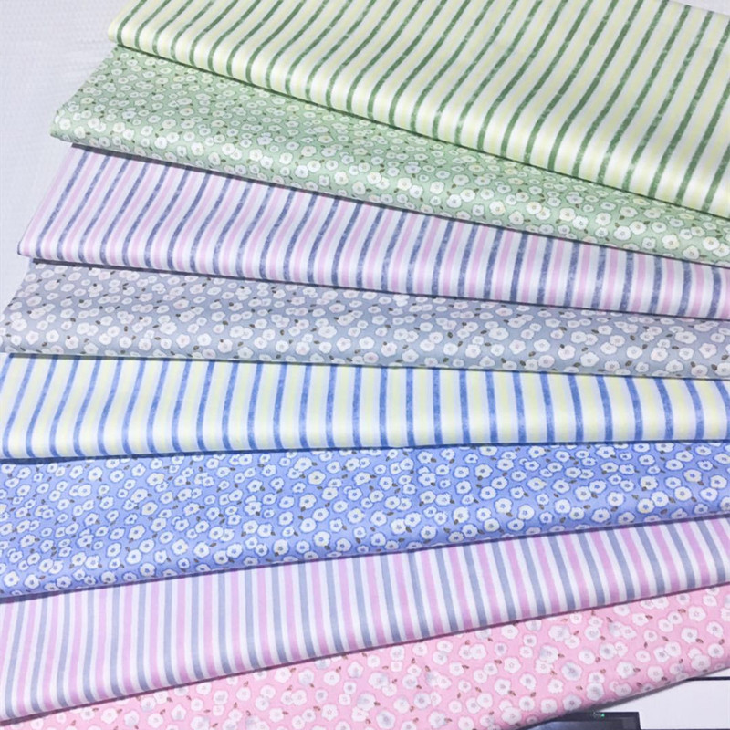 韩版四件套花型全棉斜纹印花布料卡通纯棉罩衣布料小花布桌布