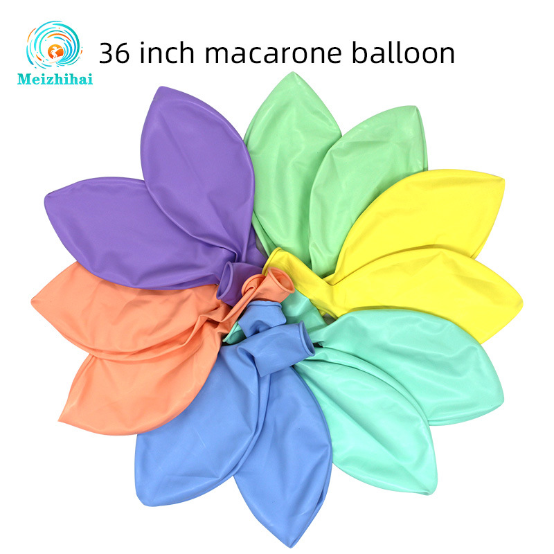 Macaron 36 pulgadas grueso globo de látex redondo de gran tamaño en el mercado nocturno para vender fiesta de cumpleaños decoración de la sala de bodas decoración de la escena